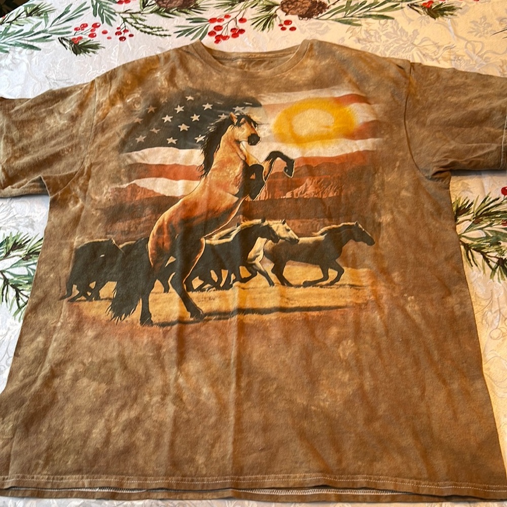 Liquid blue horse tshirt